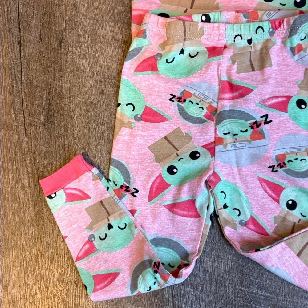 Star Wars Pink Baby Grogu Long Sleeve Pajama Set size 4T